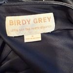 Birdy Grey  Sz MED Hannah Velvet Maxi Dress Storm Blue Prom Bridesmaid Stretch Photo 9