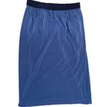 Elie Tahari NEW  Silk Pleated Eloise Midi Skirt Blue Bliss Size Medium Photo 6
