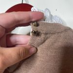 Sézane Sezane Eduardo camel latte merino wool jumper white lace collar XS Photo 4