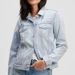 Gap Denim Light Wash Distressed Jean Jacket Photo 0