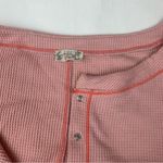 Intimately Free People size medium crop Pink Waffle Knit Long Sleeve Top Photo 4