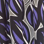 Moonlight Bay Purple Black Floral Leaf Abstract Print Flowy Long Sleeve Top XL Purple Photo 4