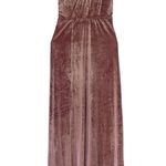 Baltic Born Tatiana Velvet One Shoulder Maxi Dress Rose Pink Size XS Wedding Photo 0