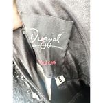 Mac Duggal 4988 Black Bead Embellished Drop Shoulder V-Neck Midi Dress Size 8 Photo 4