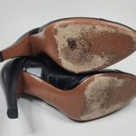 Alaïa Black High Rise Ankle Boots Perforated Trim Leather Size 38.5 Boho Cowboy Photo 8