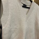 Miou Muse Sweater Vest Sleeveless Knit V‎ Neck Casual Layering Top S Tan Photo 7