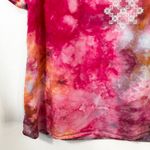 J.Crew Size 6 Top Handmade Tie Dye Embroidered Linen Pink Preppy Boho 1092 Photo 7