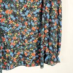 Philosophy  Plus Size 2X Top Floral Ruffled Zip Long Sleeve‎ Black Choker 1112 Photo 2