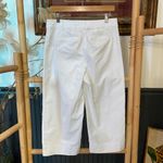 Talbots Wide Leg Crop Chino White Pants - Sz 8P 💚🎀 Photo 3