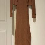 Free People Ribbed Matching MIDI Dress And Cardigan Set Photo 1