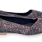 Toms   Ballet Flats Womens Shoes Sz 6 Brown & Black Animal Print Fabric Slip On Photo 3