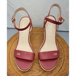 Calvin Klein Women's Hamal Wedge Sandal Cherry Red Size 10 EUC Photo 8