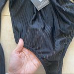 Pretty Little Thing NWT Size 6 Black Striped Bodysuit Photo 3