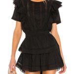 Love Shack Fancy Womens Elegant Gwen Ruffled Tiered Mini Dress Black Photo 2