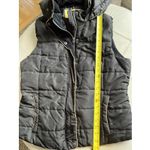 Prince Fox Black Quilted Puffer Vest Faux Fur Collar Winter Outerwear Photo 5