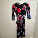 KMW Fit & Flare Dress Black Blue Red Floral S Photo 3
