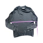 St. John Sport Ribbed Knit Mock Neck Long Sleeve Sweater Top Made in USA Black Size L Photo 4