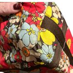 LeSportsac Floral Tote Bag with Brown Straps and Retro Colors Photo 5
