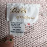 Vtg 1980s Lilly of California Pink Kawaii Fairy Kei Puff Shoulder Sweater XL Photo 5