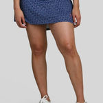 William Murray Golf Blue and White Asymmetrical Skater Mini Skirt Size L Photo 0