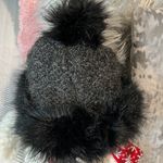 Ski Lodge Winter Cap Faux Fur Trim Acrylic Hat Black Glam Photo 8