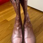 Pink Metallic Cowgirl Boots Size 8 Photo 2