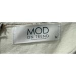 Mod On Trend LUCKY TO HAVE YOU DROP WAIST White Cotton Mini DRESS Size Medium Photo 5