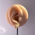 CZ Small Gold Hoop Earrings for Women Men Photo 5