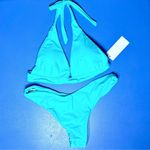 NWT Halter Bikini Set in Turquoise / Small‎ Blue Photo 1