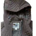 Esprit waterproof brown hooded quilted zip up jacket , M Photo 4