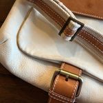 Marco Buggiani Italy cream tan leather messenger bag Photo 6