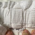 High Waist White Textured Shorts Size M Photo 7