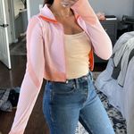 Pink and Orange Cropped Athletic Jacket Photo 1