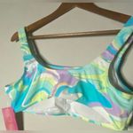 New Junior’s XL Extra Large Bright Pastel Marble Ruched Bikini Swim Top Size undefined Photo 5