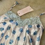 We are HAH Oversized Size XS NWT Let It Slip Dress Ditsy Floral French Blue Photo 9