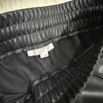 Ann Taylor  Women's Black High Rise Ankle Faux Leather Jogger Pants Size XS Photo 3