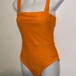 Aerie one piece orange cheeky open back swim suit 🆕 size medium Photo 2