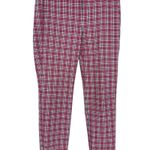 J.Crew  Women's Cameron Plaid Ankle Pants Pink Black Size 2 Preppy Career Casual Photo 3