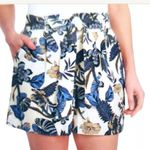Dalia Floral Print High Rise Shorts Linen Blend
Tie Waist Blue Combo,Medium, NWT Photo 0
