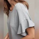 Anthropologie Saturday Sunday Odette Cotton Drop Waist Ruffle Sleeve Dress Large Photo 2