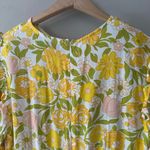 Faithfull the Brand  Jean-Marie Yellow Floral Midi Dress Size 6/M Photo 3