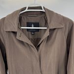 London Fog  Limited Edition Brown Trench Coat faux suede L full length retro Photo 2