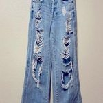 PacSun  Distressed Blue Baggy Women's Jeans Photo 0