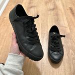 Shoes For Crews | Black Leather Slip Resistant Old School Trainers Sneakers, 7 Photo 1