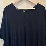 Bryn Walker Baxter Tunic Top Black Oversized V-Neck Size Small Photo 2