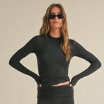 Kimberly Black Knit Soft Top  Photo 1