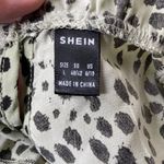 SheIn All Over Animal Print Pleated High Neck Balloon Sleeve Dress Sz Large Photo 6