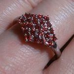 Indian Pink Crystal Platinum Bond Brass Ring (Size 9) Photo 0