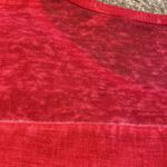 KATKUS Italian Linen Oversized Long Mixed Media V Neck Lagenlook Top Red LARGE Photo 5