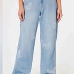 Hollister New Ultra High Rise Dad Jeans Butterfly Print Stretch 25x29 $64.95 Photo 8